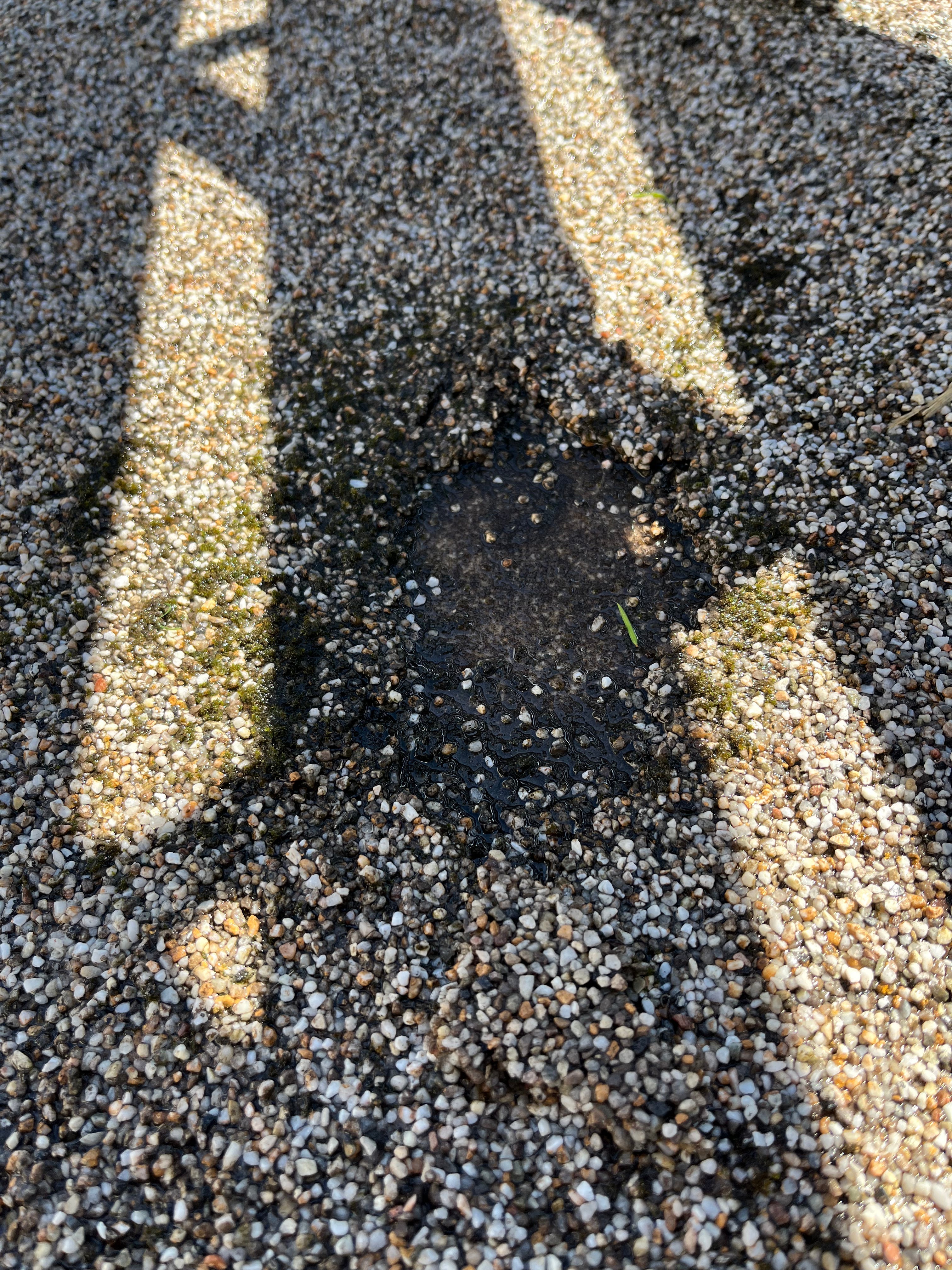 Steinteppich löst sich, Marmor Steinteppich im Außenbereich
