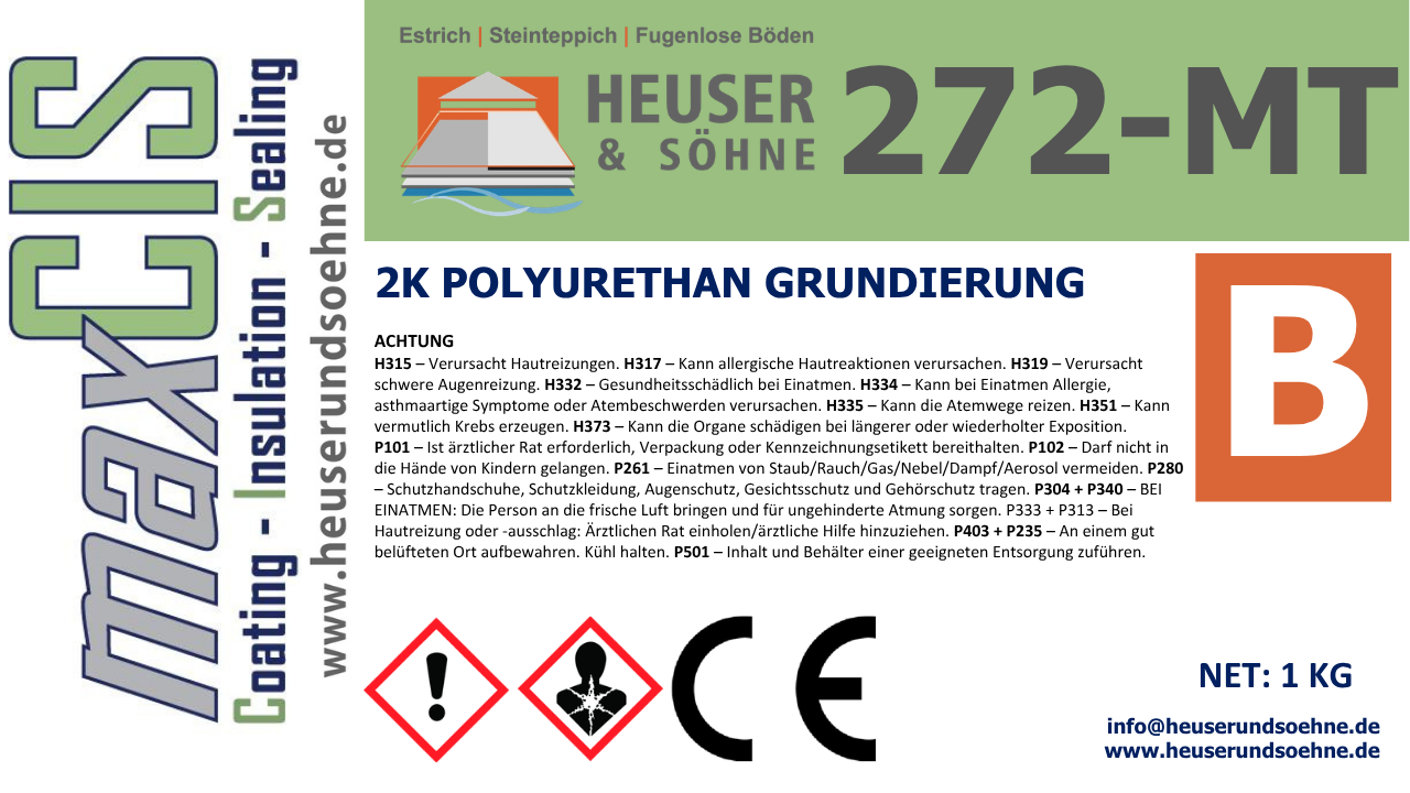 272-MT Steinteppich Grundierung für Innen und Außen (3+1kg) lösemittelfrei Beton, Estrich, Fliesen