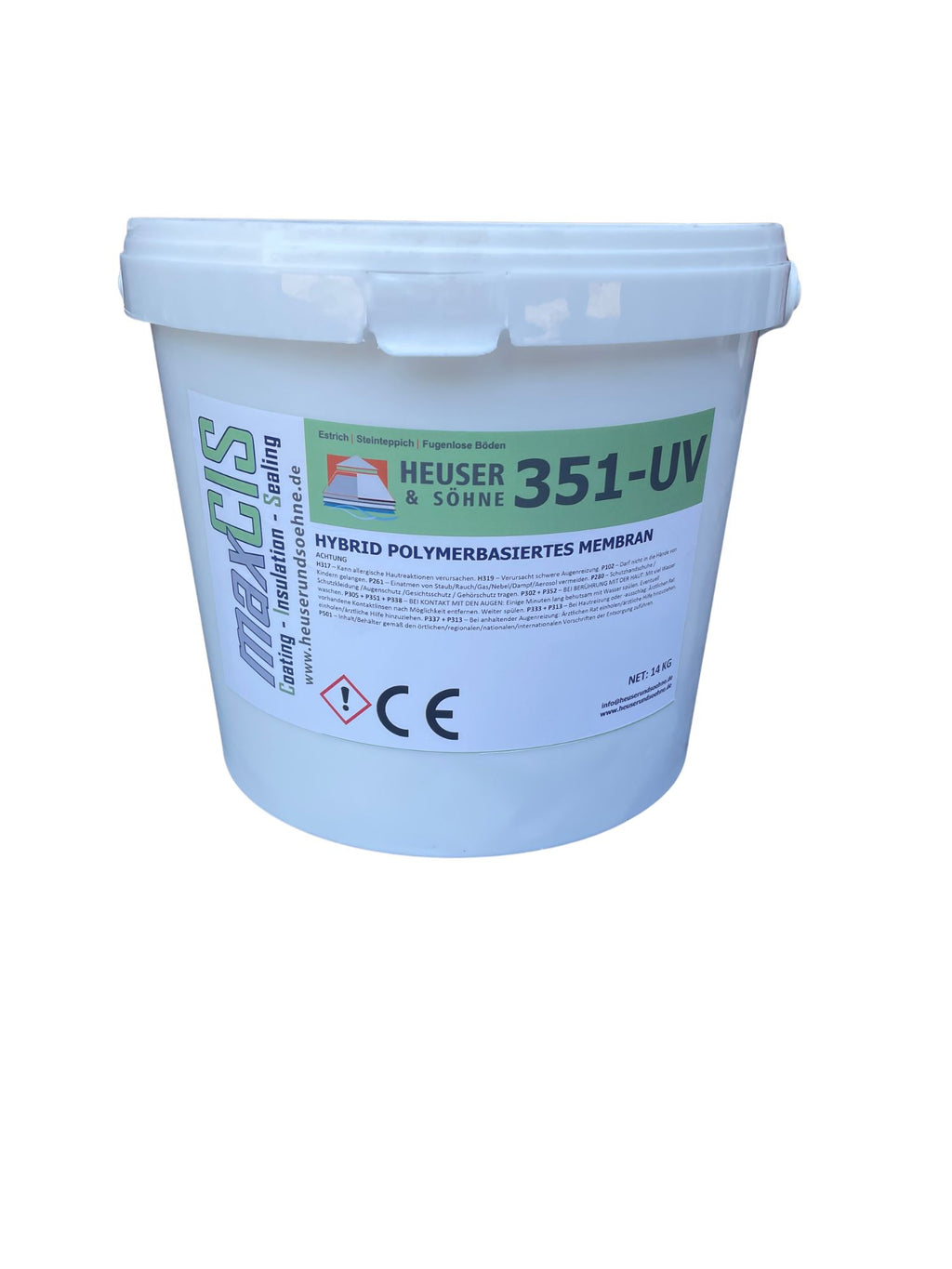 351-UV 1K Balkon- und Terrassenabdichtung. Füssigkunststoff für hochwertige Steinteppiche auf Beton, Estrich, Fliesen und Bitumen (14kg)