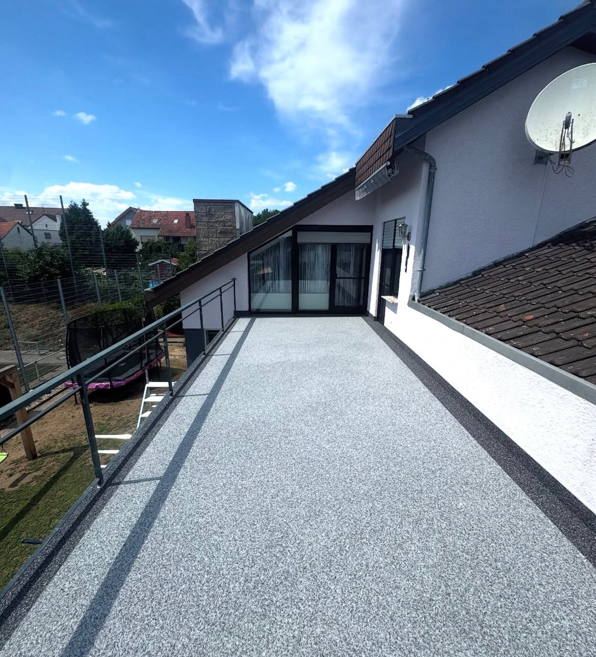 Steinteppich Komplettset 10qm Außen für Balkon, Terrasse, Treppe (Groß)