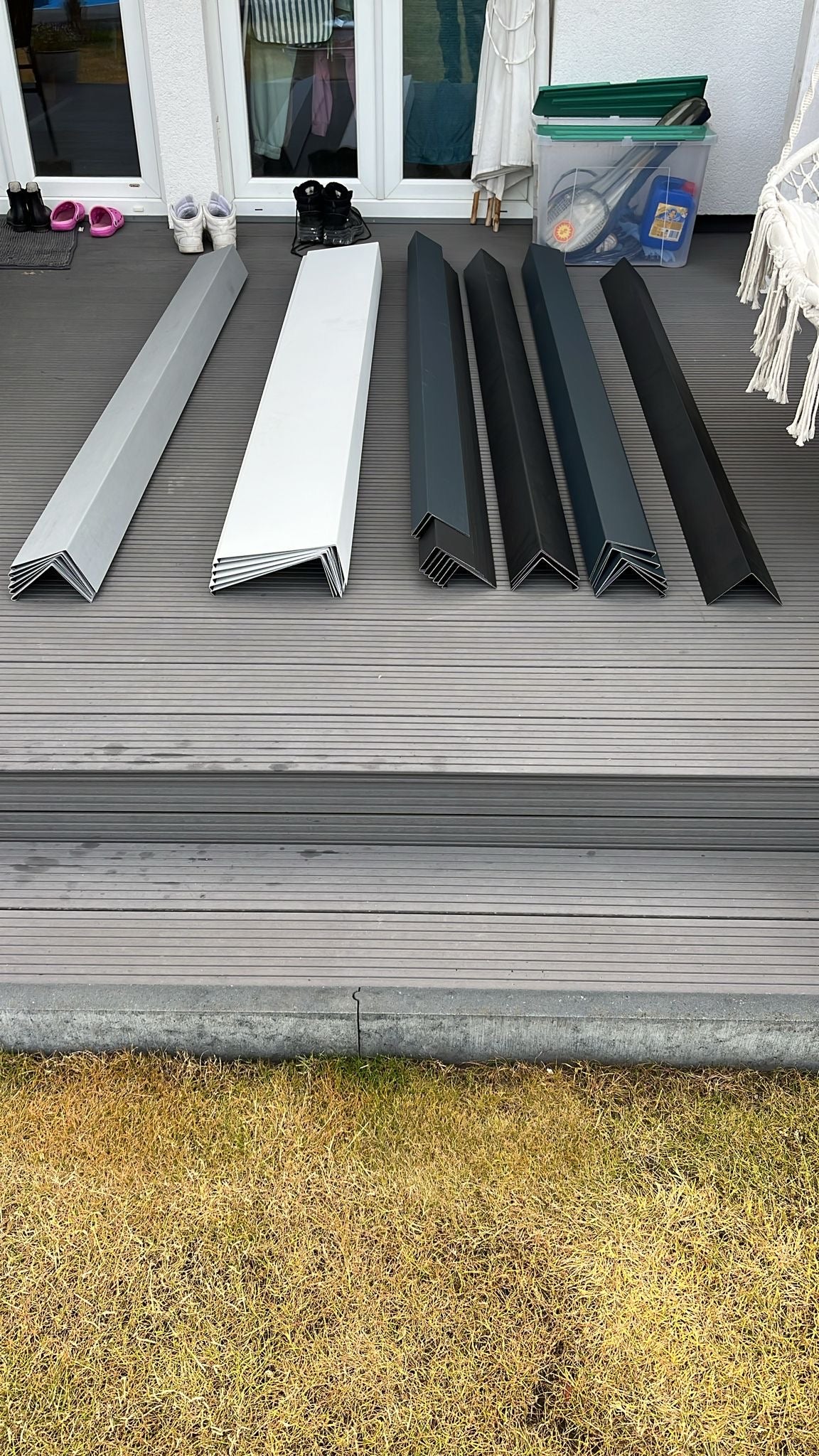 Balkonrandprofil Aluminium - Abschlussprofil für Abdichtungssysteme 6cm Tropfkante, 2m Länge