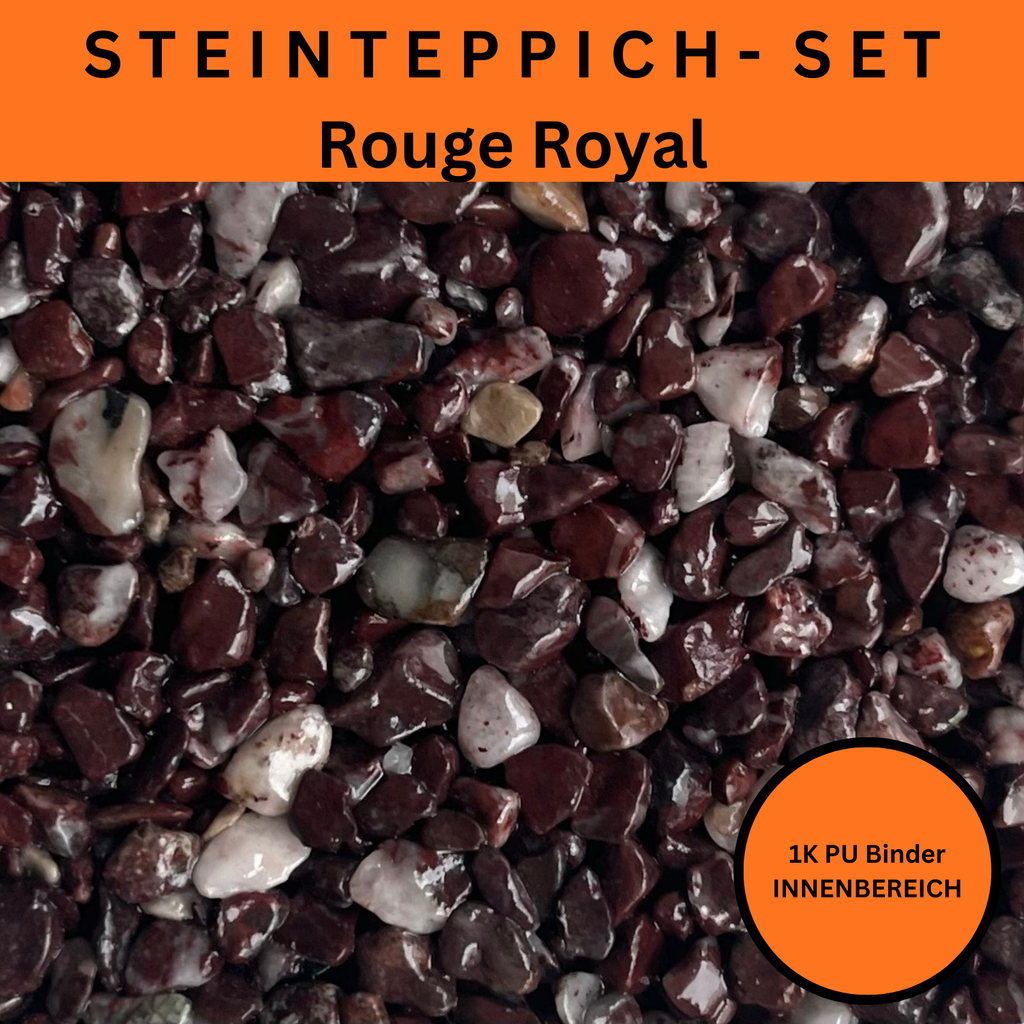 Steinteppich Komplettset 10qm Innen für Wohnzimmer, Küche, Bad (Groß)