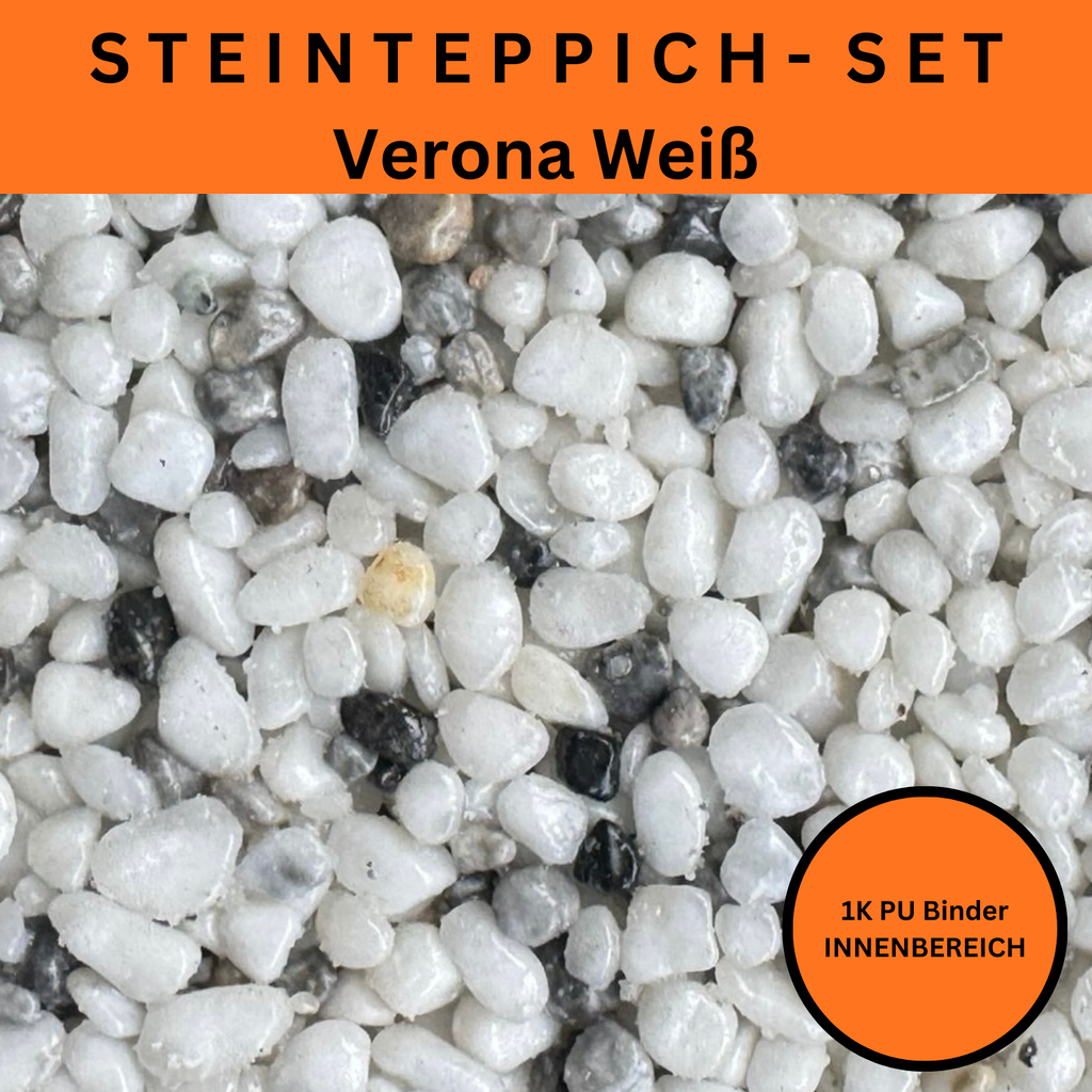 Steinteppich Komplettset 10qm Innen für Wohnzimmer, Küche, Bad (Groß)