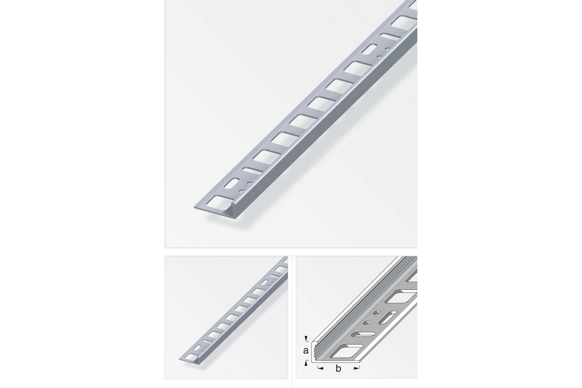Profilabschlussleiste Aluminium – 5 Stück à 2,5 m (8 mm Höhe)